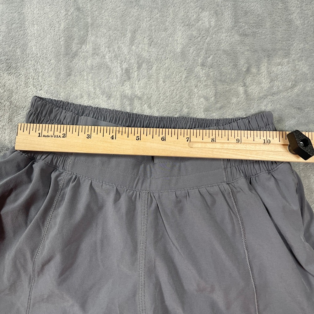 Lululemon Shorts Size 2 Track That High-Rise Lined 3" Grey Smocked Waistband - Picture 2 of 6